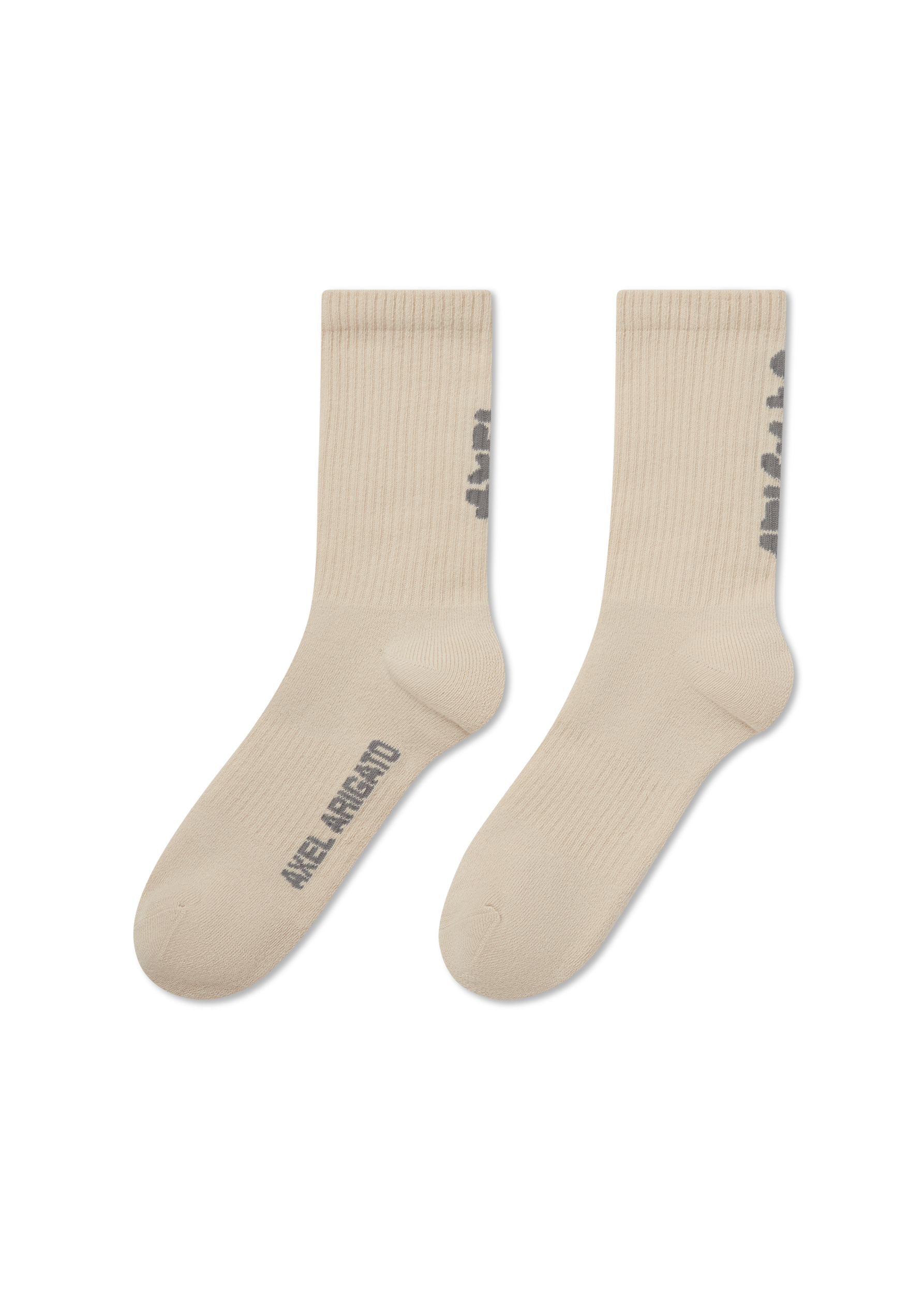 Floral Jacquard Socks - Pale Beige
