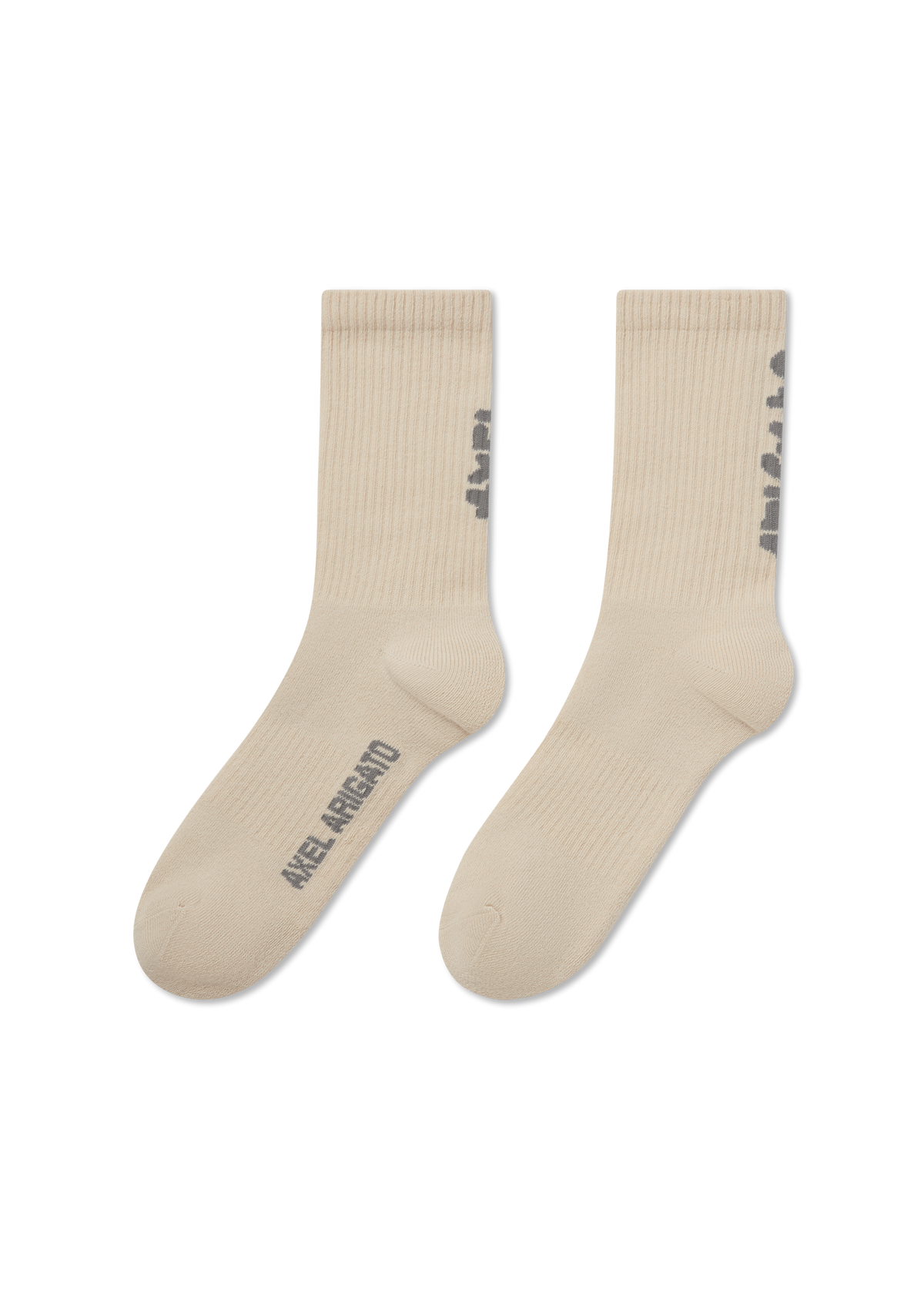 Floral Jacquard Socks - Pale Beige