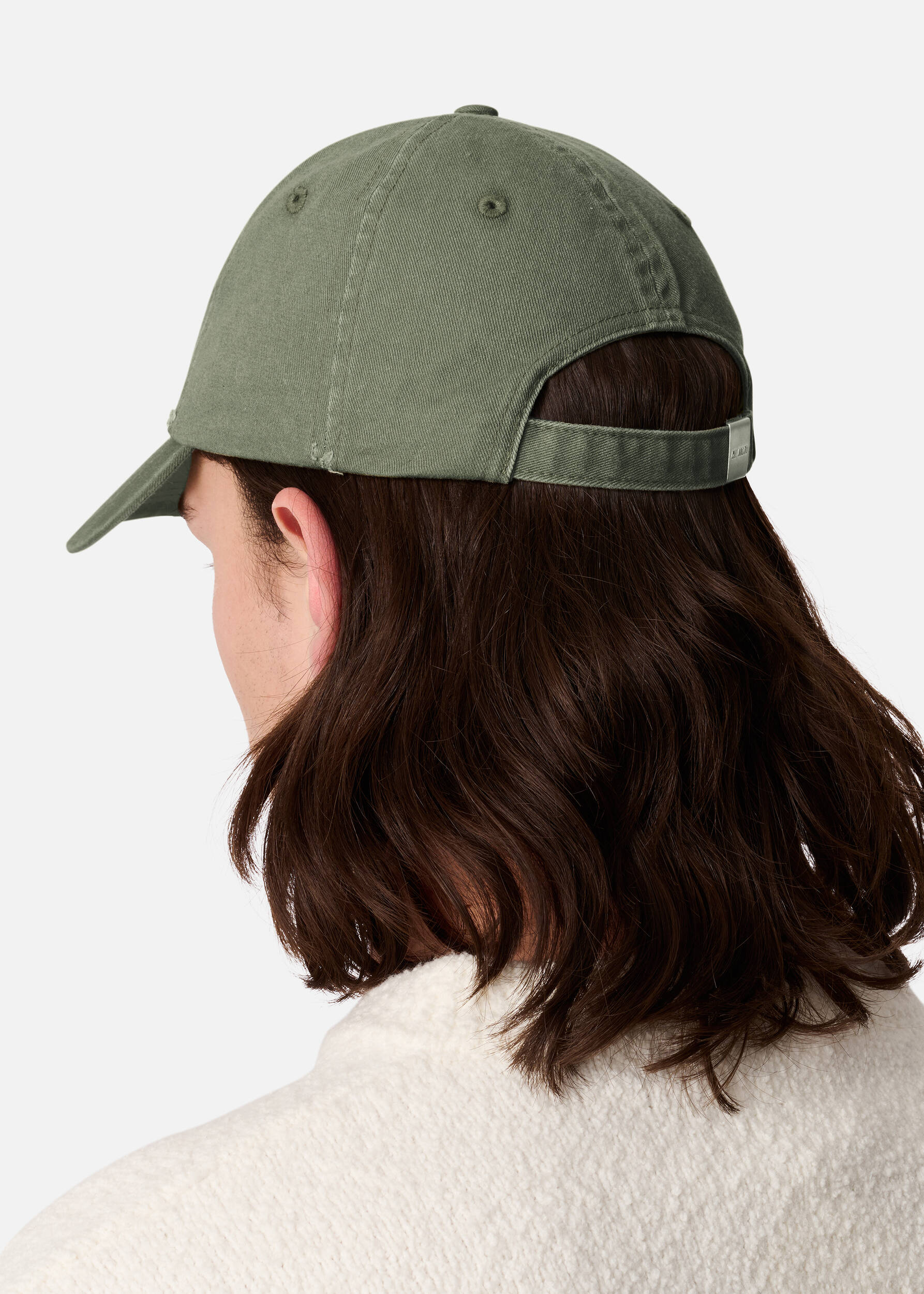 Floral Washed Cap - Olive Green