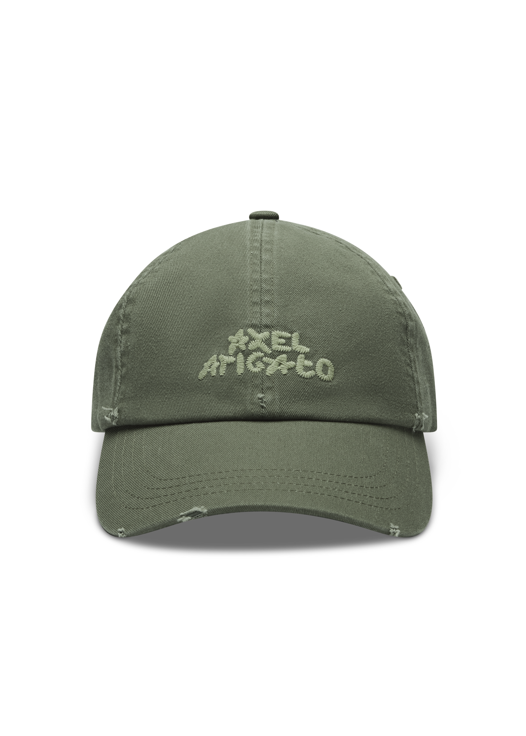 Floral Washed Cap - Olive Green