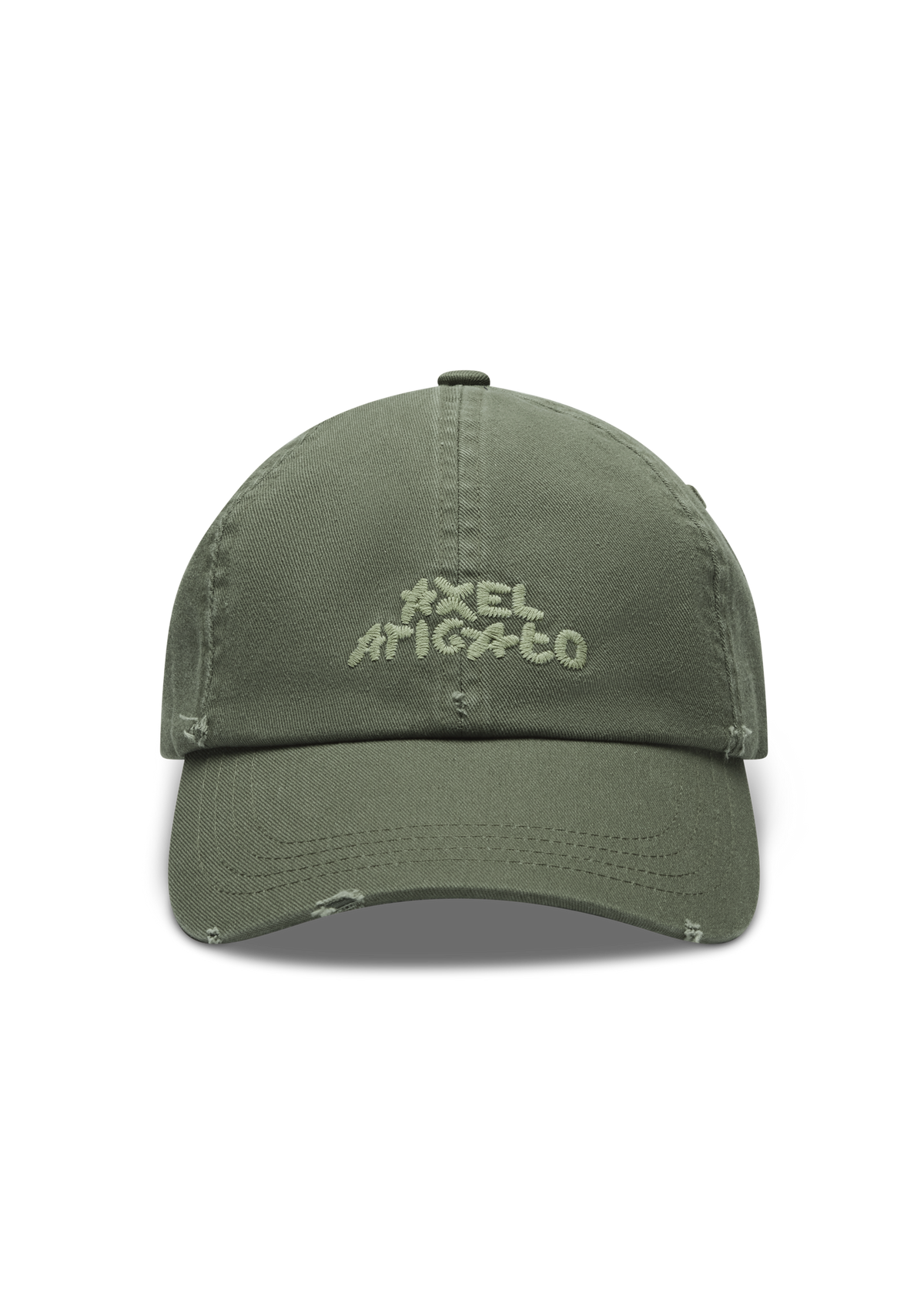 Floral Washed Cap - Olive Green