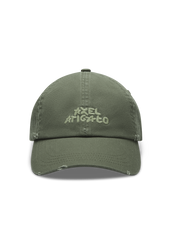Floral Washed Cap - Olive Green