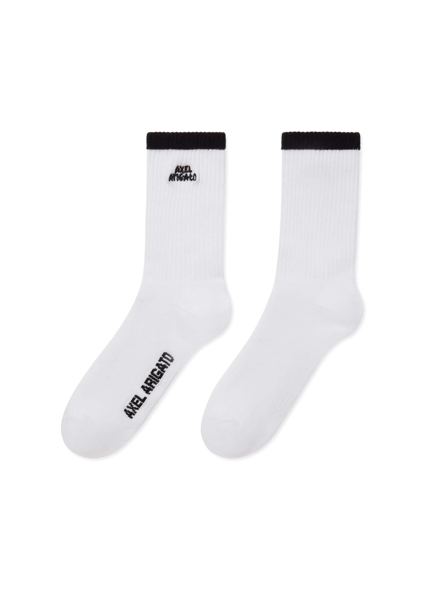 Stripe Logo Socks - White/Black