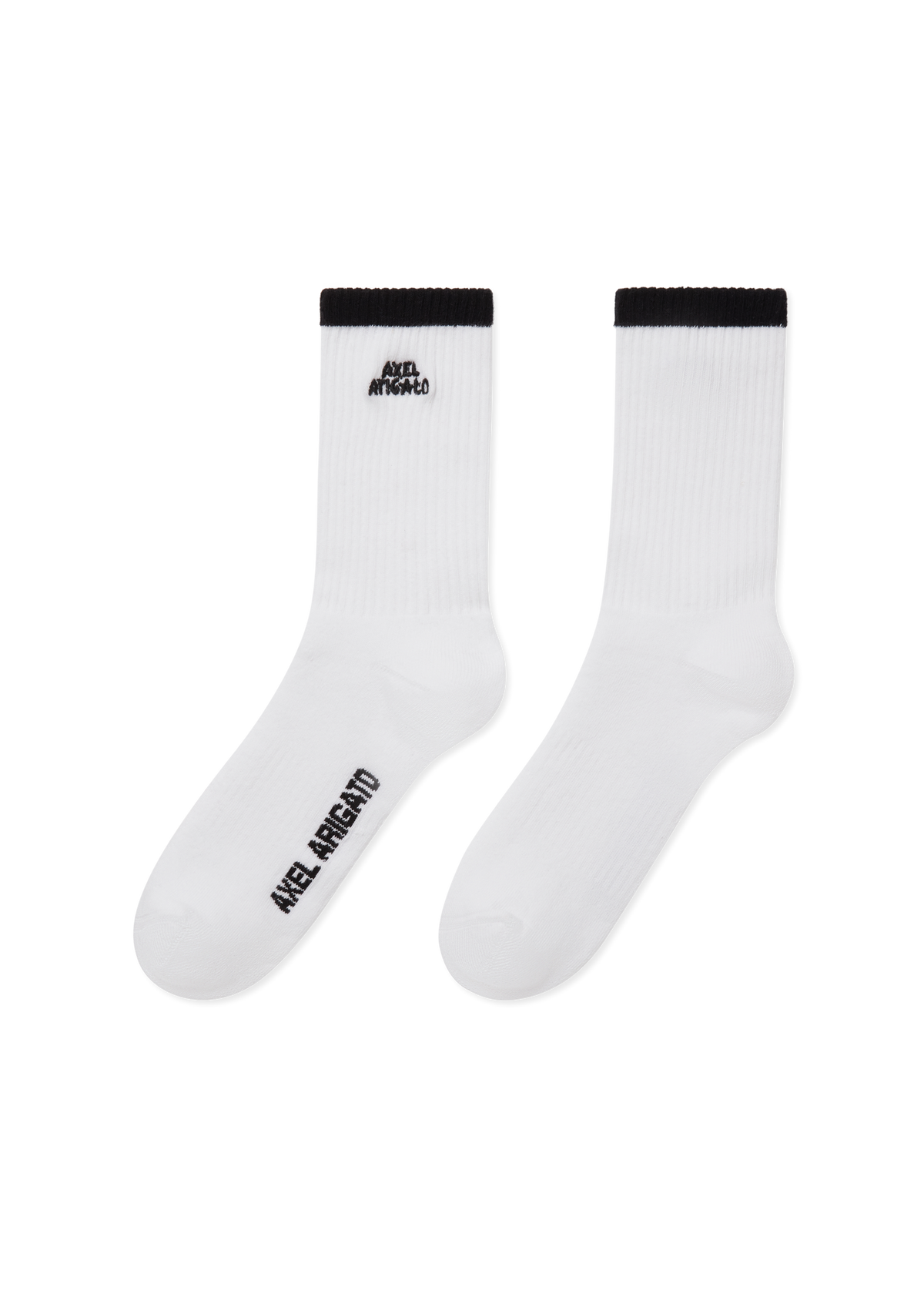 Stripe Logo Socks - White/Black