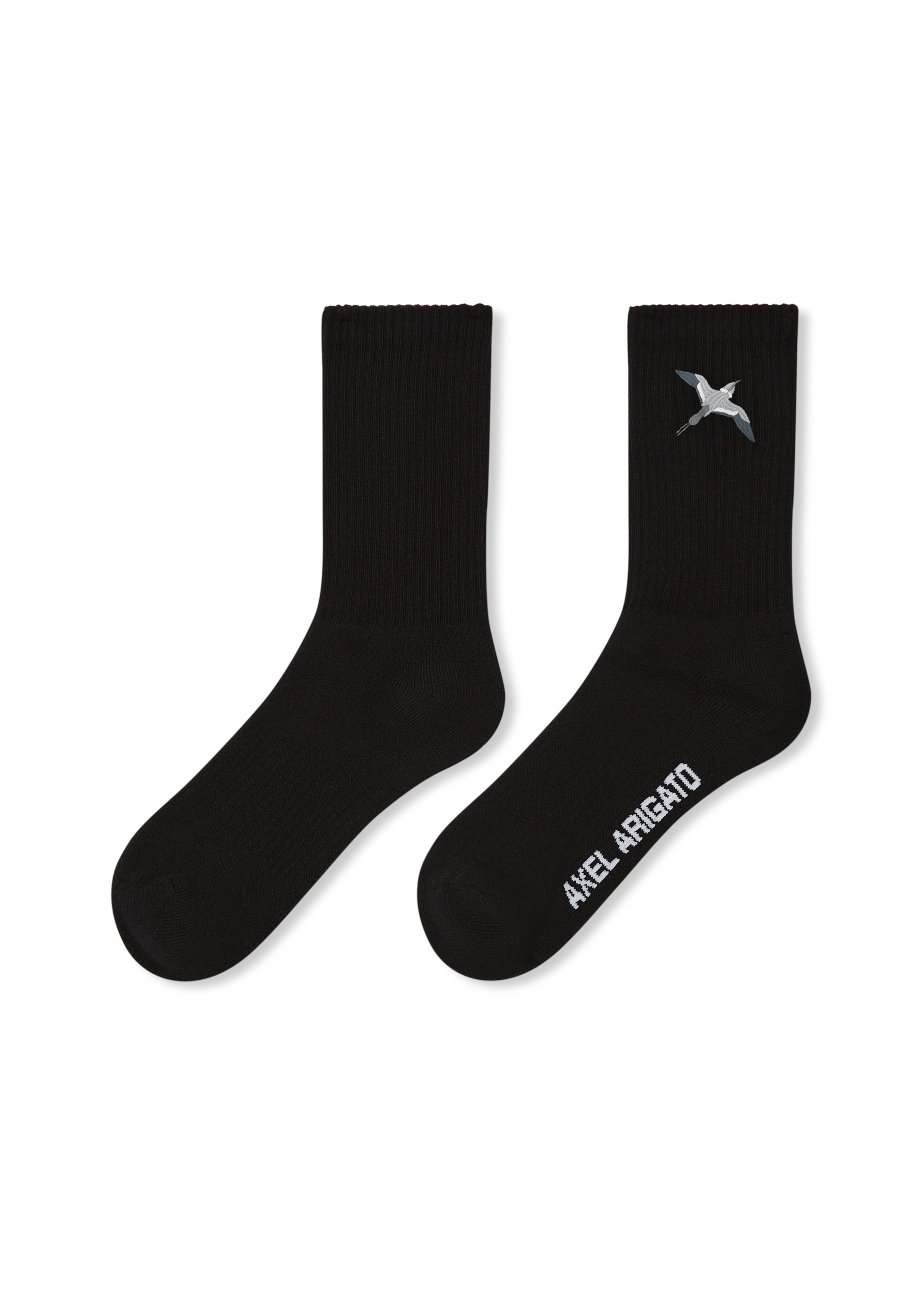 Bee Bird Tube Socks - Black
